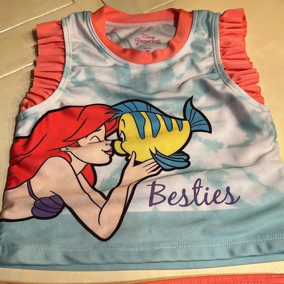 DISNEY PRINCESS 4 T Childs 2 piece swimsuit suit - Picture 3 of 4